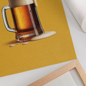 Decorative poster featuring a mug of beer