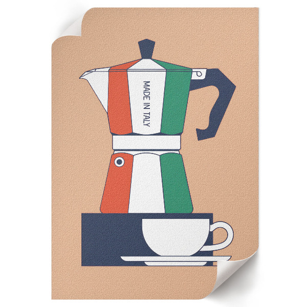 Wall print featuring an Italian coffee motif
