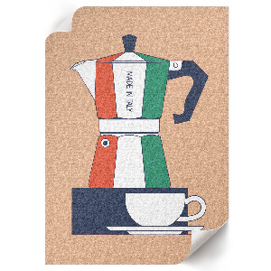 Wall print featuring an Italian coffee motif