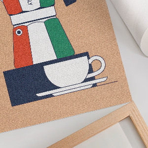 Wall print featuring an Italian coffee motif