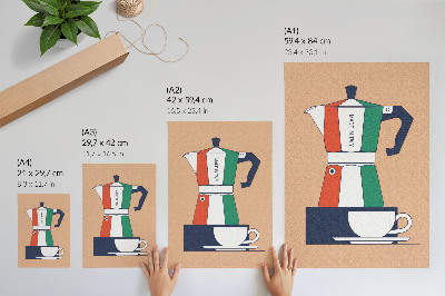 Wall print Italian coffee