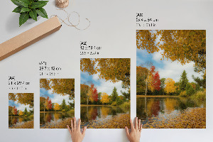 Art print Autumn lake