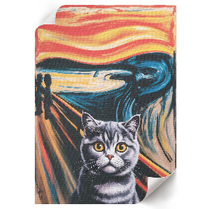 Wall art The Scream and the Cat