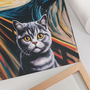 Wall art The Scream and the Cat