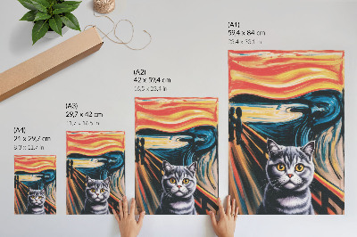Wall art The Scream and the Cat