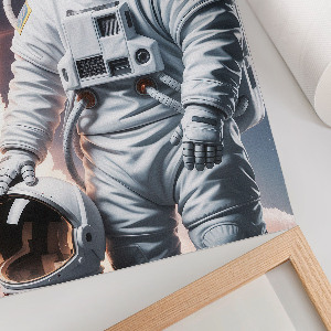 Decorative poster featuring an astronaut dog