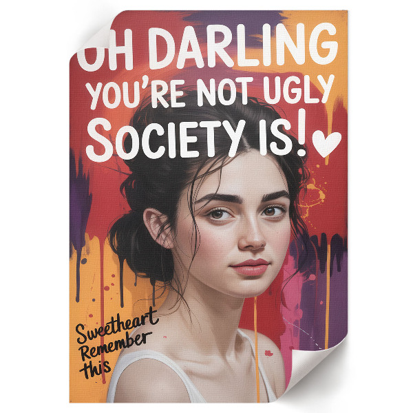 Motivational portrait art print