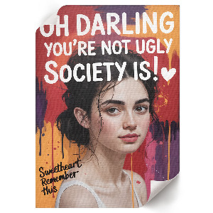 Motivational portrait art print