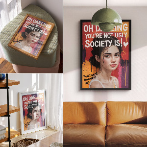 Motivational portrait art print