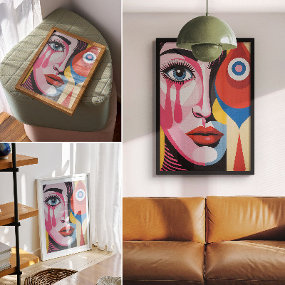 Wall art Colorful face