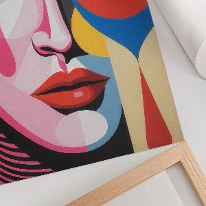 Colorful face wall art