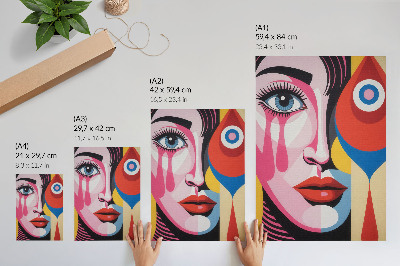 Wall art Colorful face