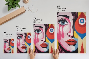 Colorful face wall art
