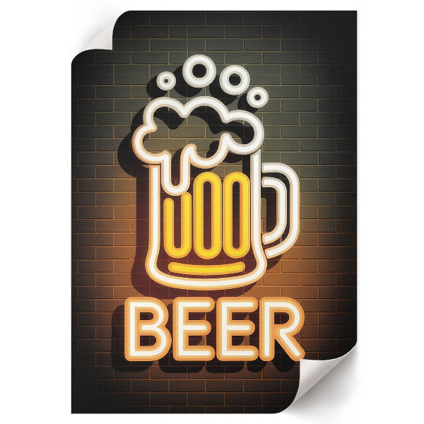 Neon beer poster