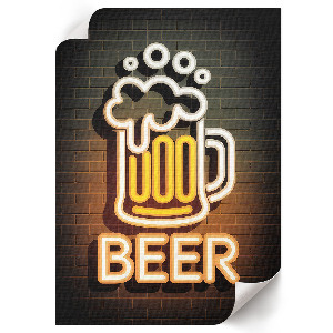 Neon beer poster