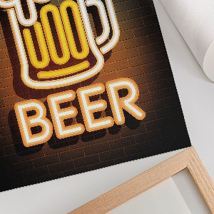 Neon beer poster
