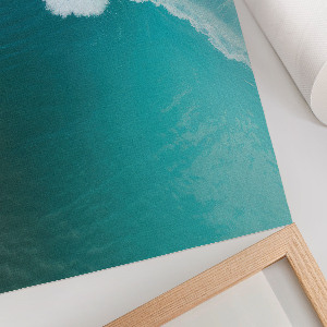 Wall art Turquoise waves