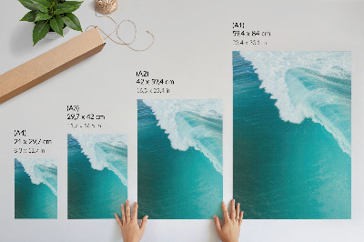 Wall art Turquoise waves