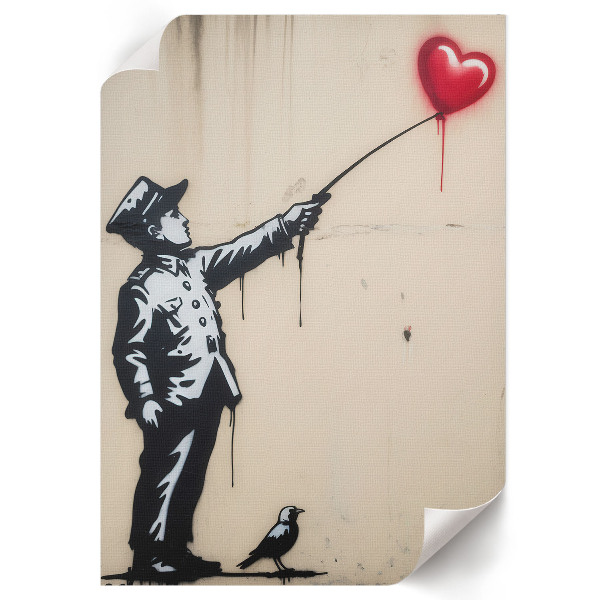 Art print showing graffiti on a wall