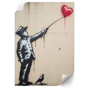 Art print showing graffiti on a wall
