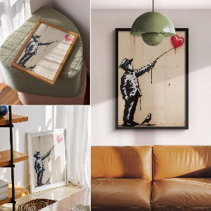 Art print showing graffiti on a wall