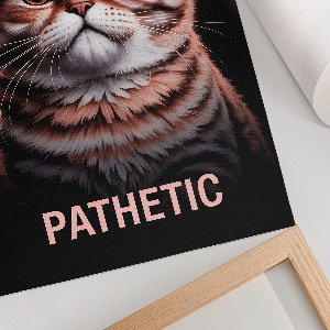 Art print Pathetic - cat