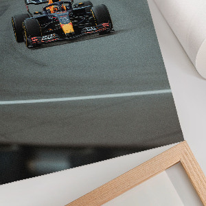 Decorative poster featuring a Formula race design