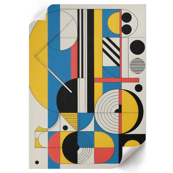 Poster with colorful geometric design