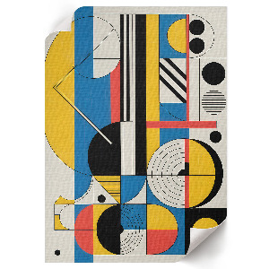 Poster with colorful geometric design