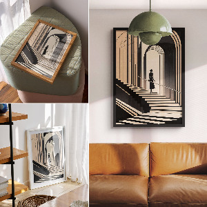 Wall print Monochromatic elegance