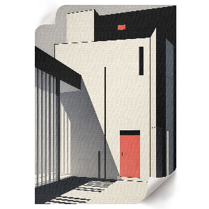 Art print featuring minimalist architectural design
