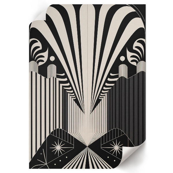 Wall art featuring a geometric abstraction