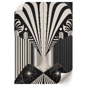 Wall art featuring a geometric abstraction