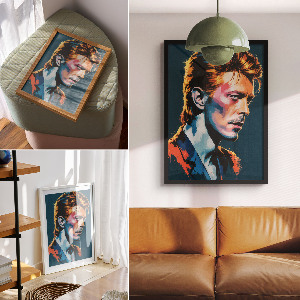 Colorful portrait art print