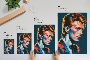 Colorful portrait art print