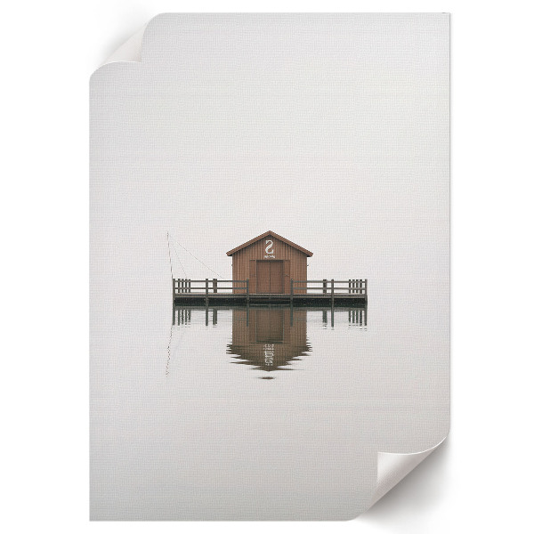 Decorative poster Cottage on the water