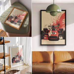 Wall print Racing emotions