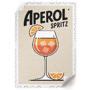 Art print featuring an Aperol Spritz