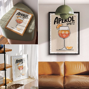 Art print featuring an Aperol Spritz