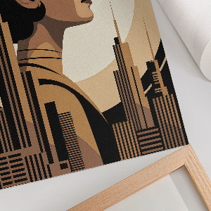 Art Deco portrait wall print