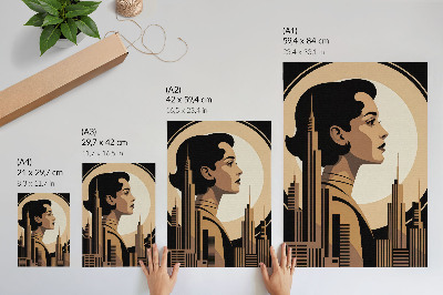 Wall print Art deco portrait