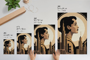 Wall print Art deco portrait