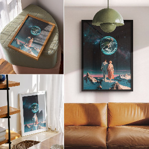 Decorative poster Space walk