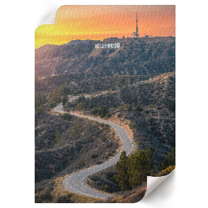 Poster featuring a Hollywood landscape