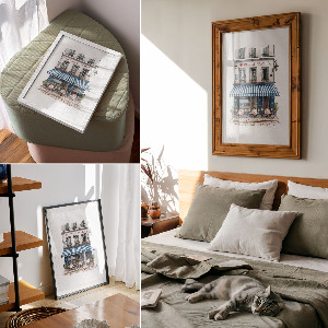 Wall art French cafe