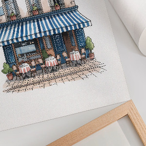 Wall art French cafe