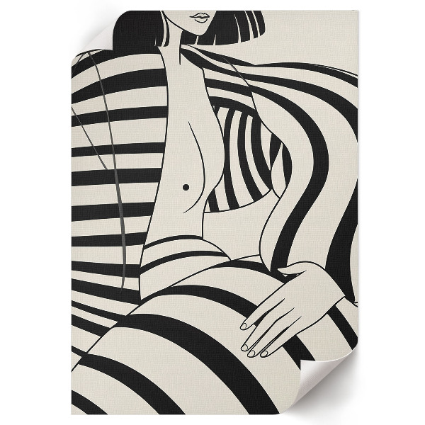 Geometric portrait wall print