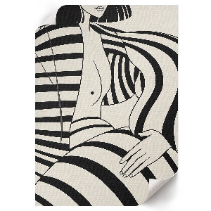 Geometric portrait wall print
