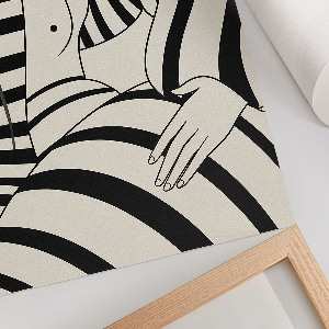 Geometric portrait wall print