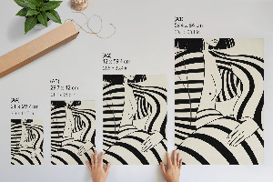 Geometric portrait wall print